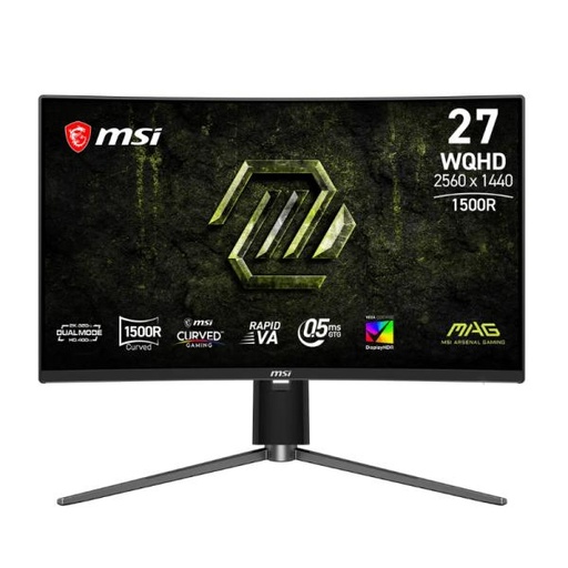 [DV1188] MONITOR GAMING MSI MAG 274CQPDF X32 27 PULG CURVA 1500R WQHD 320HZ/400HZ RAPID VA AMD FREESYNC DISPLAYPORT/HDMI/AUDÍFONOS NEGRO