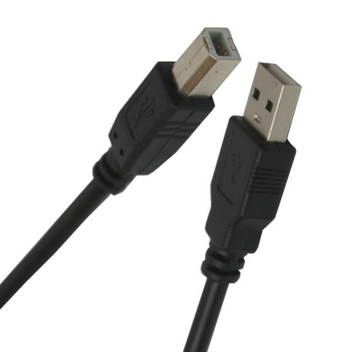 [AC3072] CABLE DE ALIMENTACIÓN PARA IMPRESORAS NOVA FAD30118002C USB-A 2.0 A USB-B 1.8M NEGRO