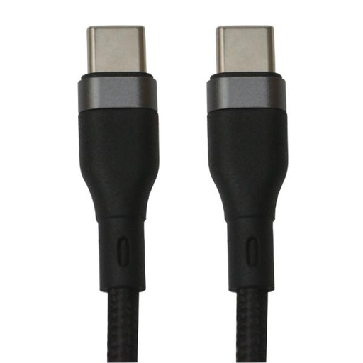 [AC3074] CABLE NOVA FAD31918002C USB-C A USB-C 65W 1.8M NYLON CARGA RAPIDA NEGRO