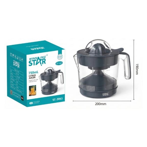 [ED1005] EXPRIMIDOR ELÉCTRICO WINNING STAR ST-2093 30W 0.75L ZZJ-1844-WST-110V-14105 NEGRO