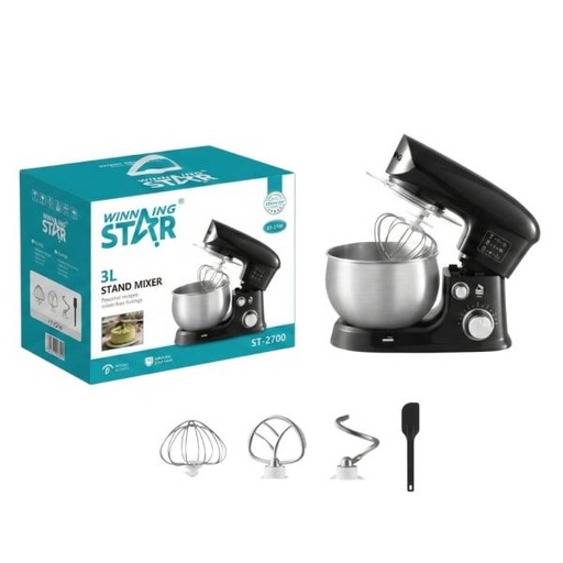 [ED1007] BATIDORA DE MESA WINNING STAR ST-2700 300W 3L CSJ-1750-WST-110V-14912 NEGRO