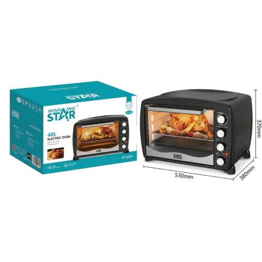 [ED1021] HORNO ELÉCTRICO WINNING STAR ST-2351 1500W KJ-1099-WST-110V-17292 NEGRO