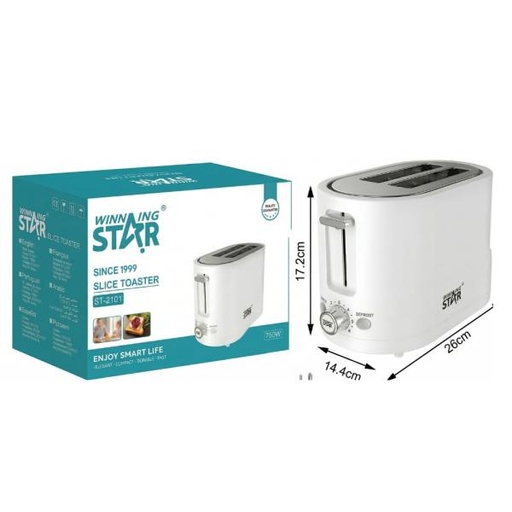 [ED1029] TOSTADORA WINNING STAR ST-2101 750W 7 NIVELES MBJ-729-WST-110V-16980 BLANCO