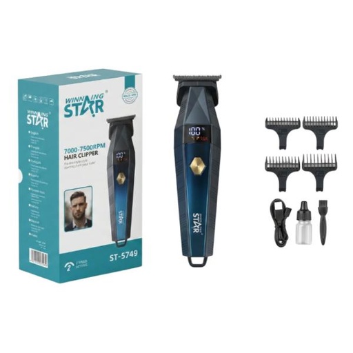 [ED2006] CORTADORA DE CABELLO WINNING STAR 5W ST-5749 LFJ-1841-WST-16979 NEGRO
