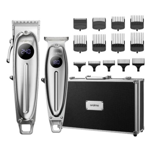 [HO2022] KIT CORTADORA Y AFEITADORA ORAIMO SMART BARBERKIT CON 14 PEINES DE GUIA OCS-550