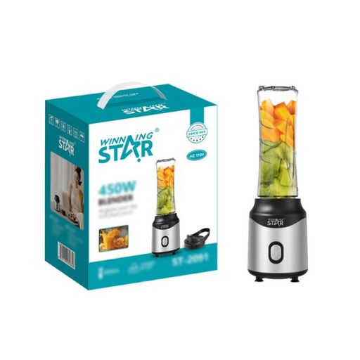 [ED3016] LICUADORA WINNING STAR ST-2091 450W 600ML ZZJ-1784-WST-110V-16015 NEGRO / GRIS