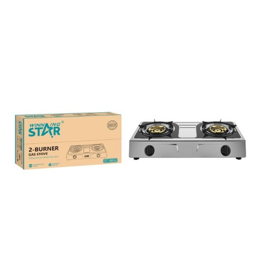 [ED3028] COCINA DE GAS DE 2 QUEMADORES WINNING STAR ST-9654 MQL-425-WST-19092 GRIS