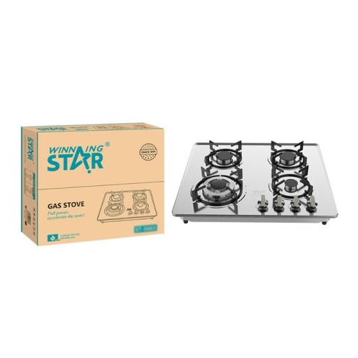 [ED3030] COCINA DE GAS DE 4 QUEMADORES WINNING STAR ST-5663 RQZ-538-WST-16419 PLATEADO