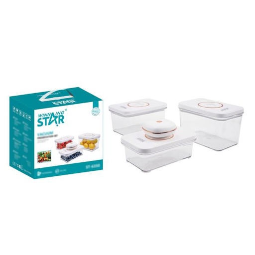 [ED1023] SET ELÉCTRICO DE CONSERVACIÓN AL VACIO WINNING STAR ST-6350 SILICONA / ABS BXH-1679-WST-18428 BLANCO