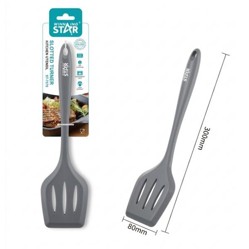[ED4007] ESPÁTULA RANURADA WINNING STAR ST-7570 SILICONA / NYLON LC-1661-WST-38864 GRIS