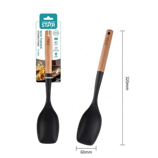 [ED4013] ESPÁTULA PARA WOK WINNING STAR ST-7550 SILICONA / NYLON / MADERA MC-1642-WST-38864