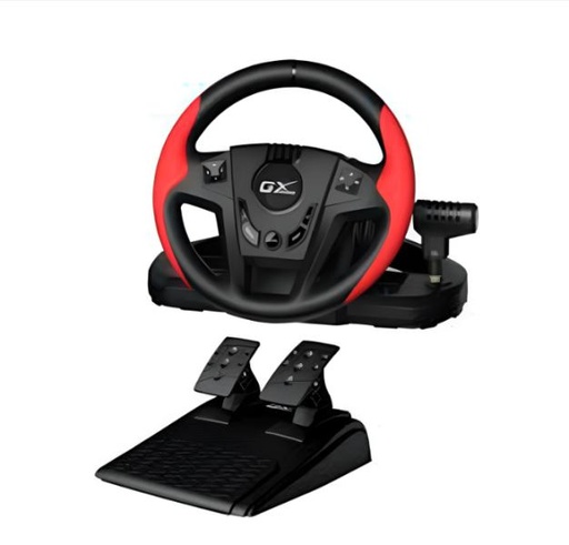 [1222017] VOLANTE CON PEDALES GENIUS RS2 SPEEDMASTER PC PS4 PS3 NEGRO