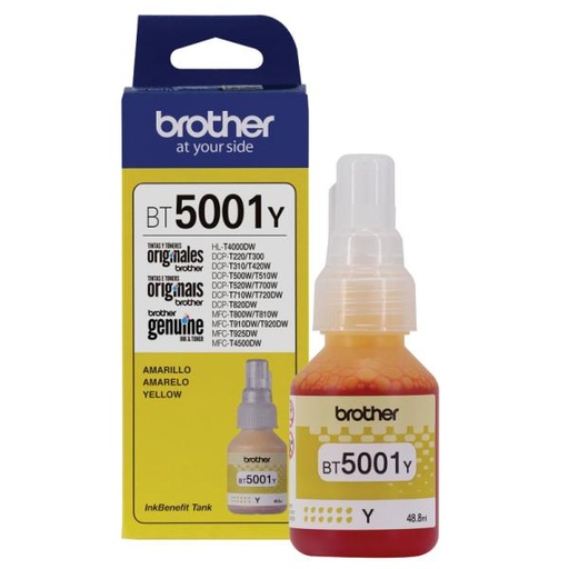 [IM1017] TINTA BROTHER BT5001Y DE ULTRA ALTO RENDIMIENTO AMARILLO