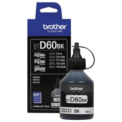 [IM1038] TINTA BROTHER BTD60BK INKJET COLOR NEGRO