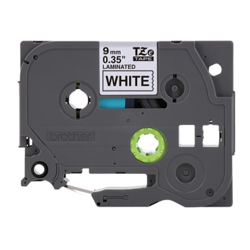 [IM1056] CINTA LAMINADA BROTHER TZE221 9 MM X 8 M NEGRO SOBRE FONDO BLANCO