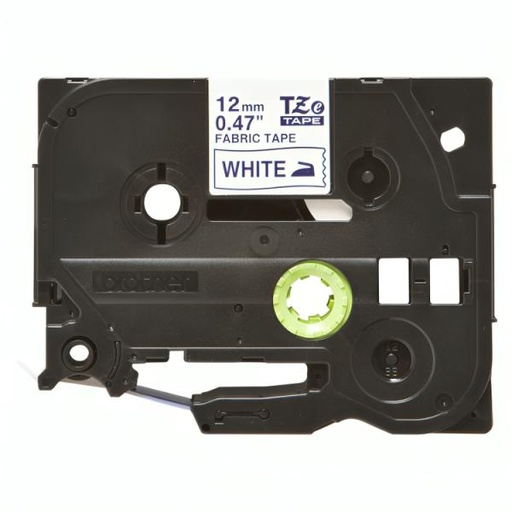 [IM1084] CINTA BROTHER TZEFA3G 12MM X 3M COMPATIBLE CON P-TOUCH AZUL SOBRE BLANCO TELA