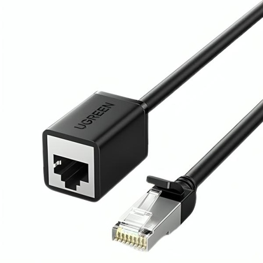 [AC3144] CABLE UTP UGREEN NW112 CAT 6 F/UTP RJ45 MACHO A HEMBRA 0.5 M 11278 NEGRO