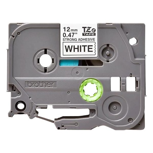 [IM1087] CINTA BROTHER TZES231 ADHESIVO EXTRA FUERTE 12MM NEGRO/BLANCO