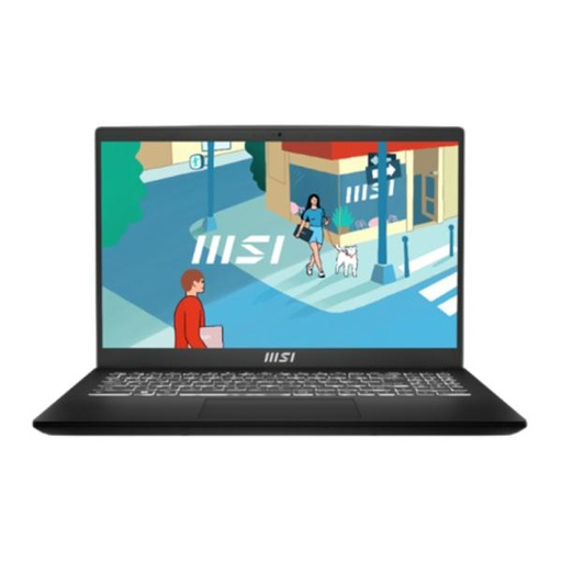 [LP1006] LAPTOP MSI MODERN 15 B7M-438CR 15.6 PULG RYZEN 5 7430U 16GB DDR4 512GB SSD WIN 11 HOME ESPAÑOL 9S7-15HK12-438 NEGRO