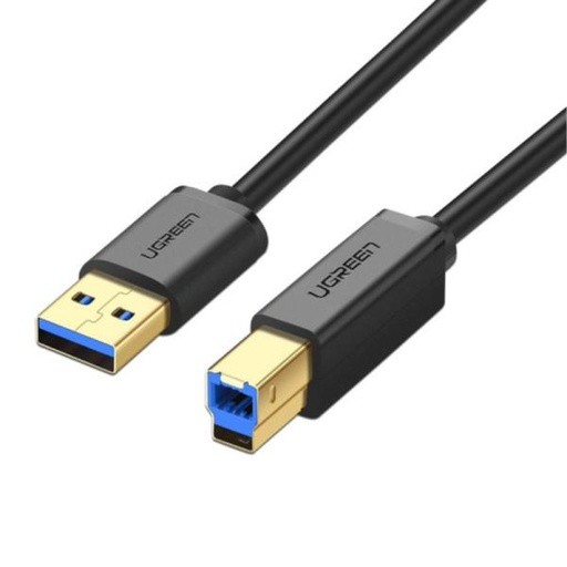 [AC3187] CABLE UGREEN US210 USB 3.0 AM A BM IMPRESORA 1M 30753 NEGRO
