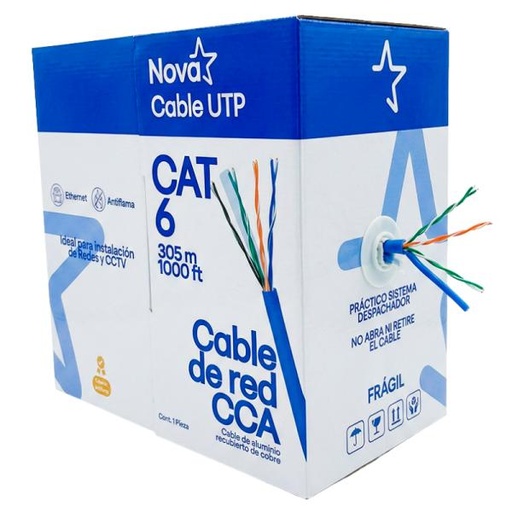 [AC3211] CABLE UTP CAT6 NOVA FAN60305001C 305M PVC