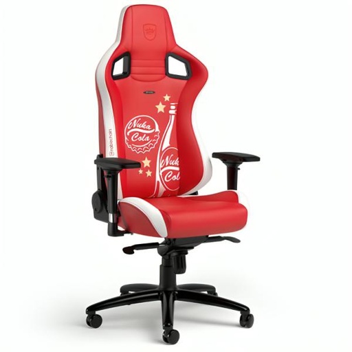 [HO3026] SILLA GAMING ERGONÓMICA NOBLECHAIRS EPIC EDICIÓN FALLOUT NUKA COLA CUERO SINTÉTICO NBL-PU-FNC-001 ROJO / BLANCO