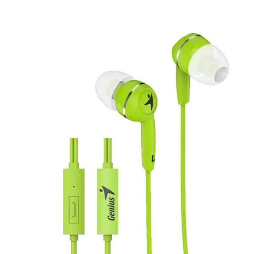[180] AUDIFONO GENIUS HS-M320 ALÁMBRICO 3.5MM 31710005416 VERDE