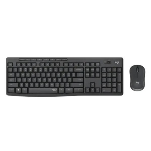 [1213031] TECLADO Y MOUSE LOGITECH MK295 SILENT COMBO MEMBRANA INALÁMBRICO 2.4 GHZ ESPAÑOL 920-009792 NEGRO