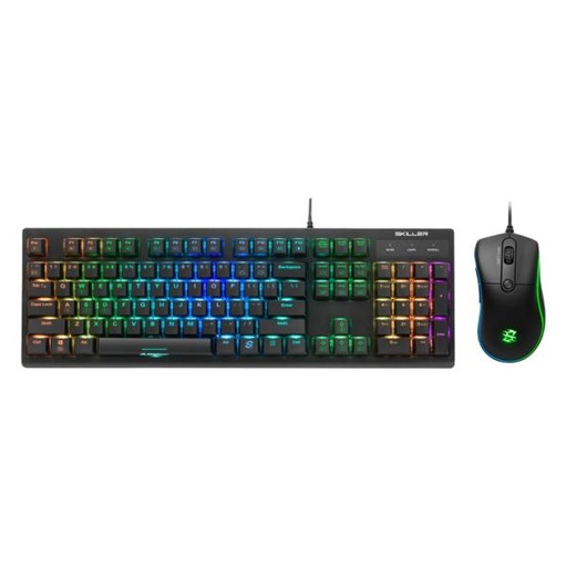 [1213039] TECLADO Y MOUSE GAMING RGB SHARKOON SGB30 ALÁMBRICO USB INGLÉS 4044951033485 NEGRO