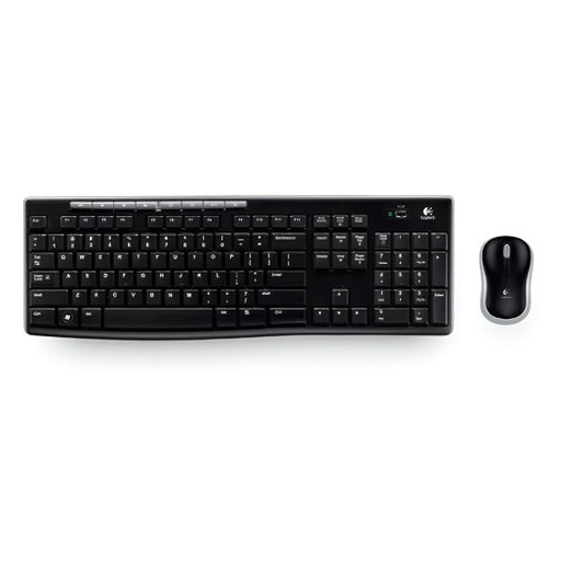 [1213048] TECLADO Y MOUSE LOGITECH MK270 COMBO MEMBRANA INALÁMBRICO 2.4 GHZ INGLES 920-004536 NEGRO