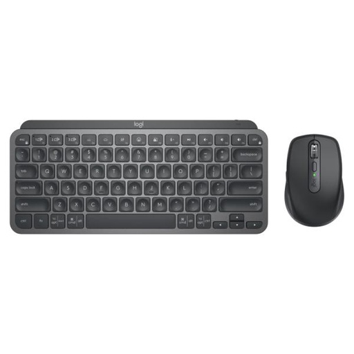 [1225241] TECLADO Y MOUSE LOGITECH MX KEYS MINI COMBO FOR BUSINESS MEMBRANA INALÁMBRICO ESPAÑOL 920-011053 NEGRO