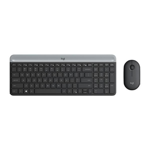 [1225272] TECLADO Y MOUSE LOGITECH MK470 SLIM COMBO INALÁMBRICO 2.4 GHZ INGLÉS 920-009437 NEGRO