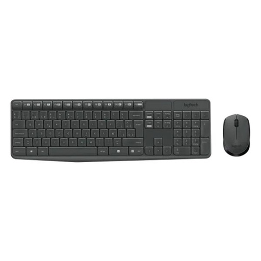 [400182] TECLADO Y MOUSE LOGITECH MK235 MEMBRANA INALÁMBRICO 2.4 GHZ ESPAÑOL 920-007901 NEGRO