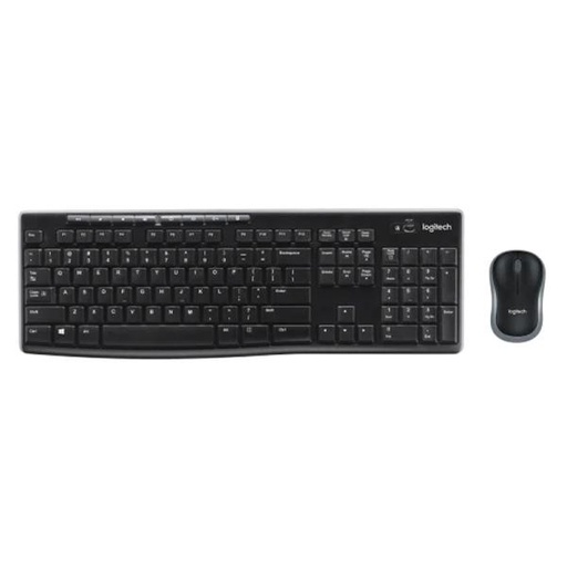 [400185] TECLADO Y MOUSE LOGITECH MK270 INALÁMBRICO CON RECEPTOR ESPAÑOL 920-004432 NEGRO