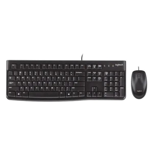 [400187] TECLADO Y MOUSE LOGITECH LOGITECH MK120 MEMBRANA ALÁMBRICO USB ESPAÑOL 920-004428 NEGRO