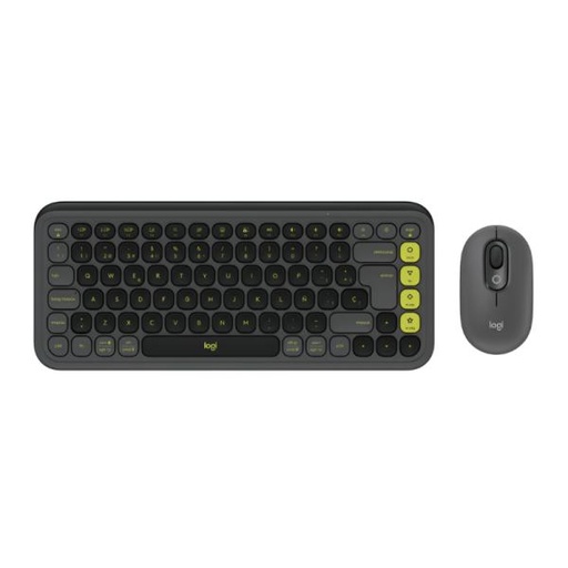 [PF3002] TECLADO Y MOUSE LOGITECH POP ICON COMBO INALÁMBRICO BLUETOOTH ESPAÑOL 920-013052 NEGRO