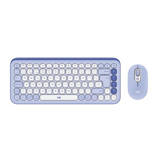 [PF3004] TECLADO Y MOUSE LOGITECH POP ICON COMBO INALÁMBRICO BLUETOOTH ESPAÑOL 920-013054 LILA