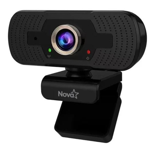 [PF2004] CAMARA WEB NOVA AWM12002002C 1080P FULL HD USB 2.0 CON MICROFONO INCLUIDO NEGRO