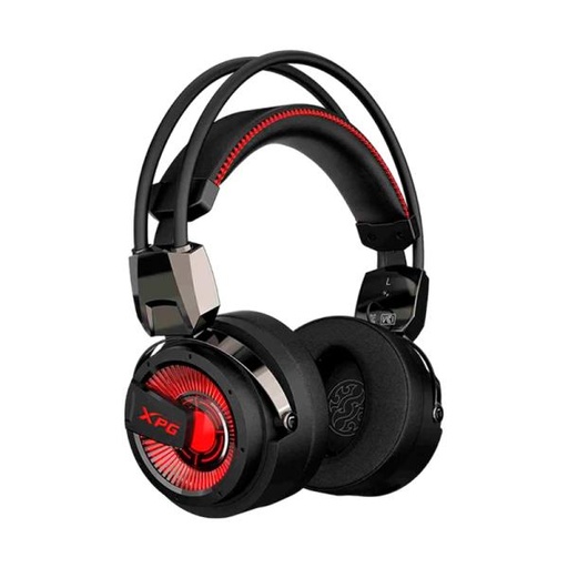 [1208196] HEADSET GAMING RGB XPG PRECOG ALÁMBRICO USB-C NEGRO / ROJO