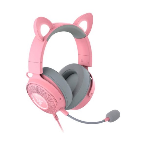 [1208393] HEADSET GAMING RGB RAZER KRAKEN KITTY V2 QUARTZ ALÁMBRICO USB-A NASA RZ04-04510200-R3U1 ROSADO