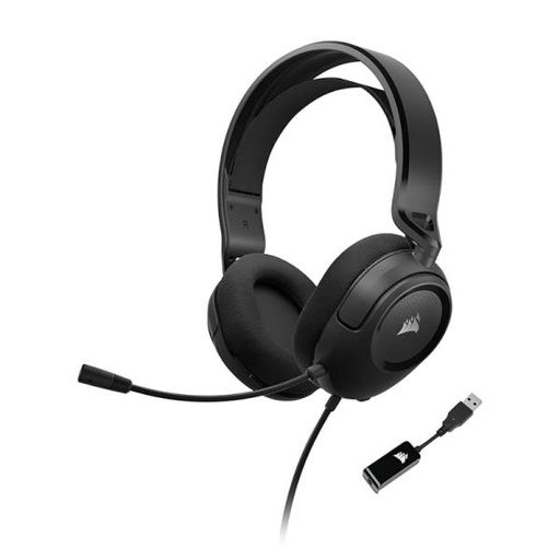 [PF4017] HEADSET GAMING CORSAIR HS35 SURROUND V2 ALÁMBRICO 3,5 MM CON ADAPTADOR USB INCLUIDO CA-9011386-NA NEGRO