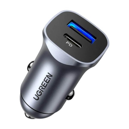 [AC13004] CARGADOR DE CARRO UGREEN CD130 USB-C Y USB-A  30780 GRIS