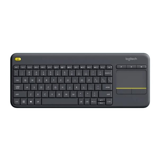 [1201031] TECLADO LOGITECH K400 PLUS MEMBRANA INALÁMBRICO INGLÉS CON TOUCHPAD INTEGRADO 920-007119 NEGRO