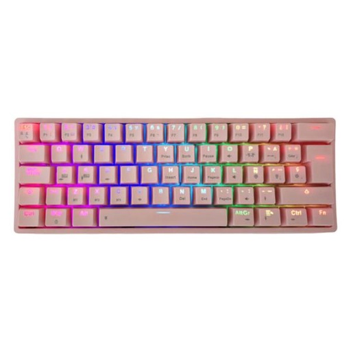 [1201283] TECLADO GAMING RGB EAGLE WARRIOR KAY182U0001C 60% MECÁNICO INALÁMBRICO BT ESPAÑOL ROSADO
