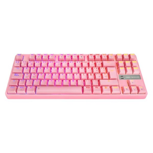 [1201286] TECLADO GAMING RGB EAGLE WARRIOR KGY282U0001C TKL MECÁNICO ALÁMBRICO ESPAÑOL ROSADO
