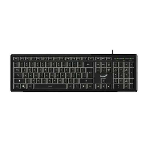 [1201312] TECLADO GENIUS SLIMSTAR 820 MEMBRANA ALÁMBRICO USB ESPAÑOL 31310055401 NEGRO
