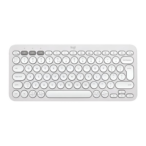 [1201315] TECLADO LOGITECH PEBBLE KEYS 2 K380S MEMBRANA INALÁMBRICO BLUETOOTH ESPAÑOL 920-011784 BLANCO