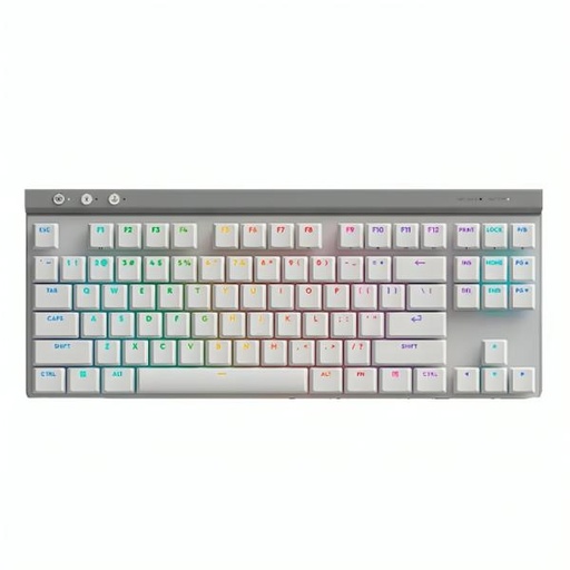 [1201317] TECLADO GAMING RGB LOGITECH G515 LIGHTSPEED TKL MECÁNICO INALÁMBRICO BLUETOOTH INGLÉS 920-012535 BLANCO
