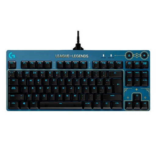 [1225034] TECLADO GAMING RGB LOGITECH G PRO LEAGUE OF LEGENDS TKL MECÁNICO ALÁMBRICO ESPAÑOL 920-010533 AZUL / NEGRO