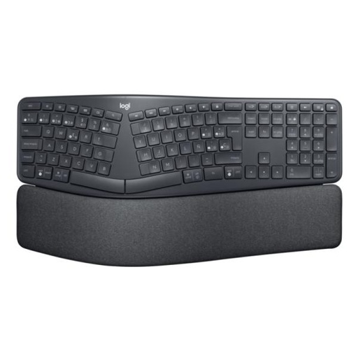 [1225076] TECLADO LOGITECH ERGO K860 FOR BUSINESS MEMBRANA INALÁMBRICO BLUETOOTH ESPAÑOL 920-009845 NEGRO